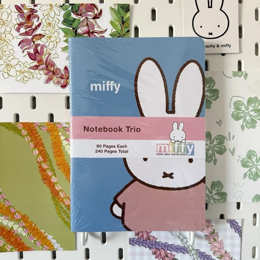 Miffy Pastel Blue Green Notebooks Trio 3 Pack Journals 80 Lined Pages Each NEW